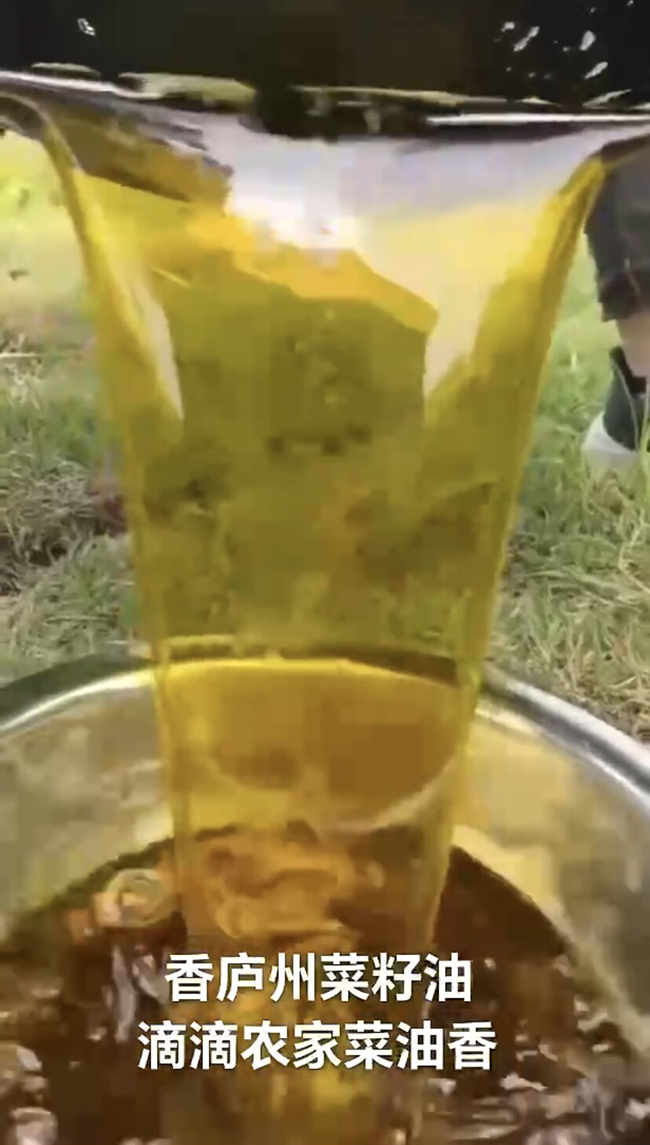 香庐州菜籽油滴滴农家菜油香